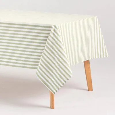Immagine prodotto di Tovaglia GAMUSI, 140x300 cm, verde chiaro – Cotone poliestere resistente alle macchie, motivo a quadretti, copritavolo resistente e lavabile,  Oeko-TEX