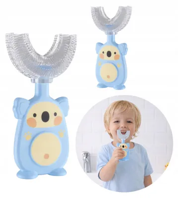 Produktbild von Zahnbürste für Kinder, aus Silikon, für die Kleinsten, in Blau