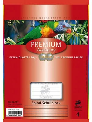 Produktbild von Staufen® 734042104 Spiralblock PREMIUM LIN 4 - A5, 40 Blatt, liniert