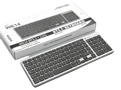 Obrázok produktu pre Bezdrôtová klávesnica, USB a Bluetooth pripojenie, plnohodnotné rozloženie kláves, model WK14