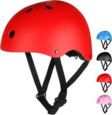 Produktbild von Kinderhelm – Fahrradhelm für Kleinkinder – Sicheres Spielen im Freien – Verstellbare Passform – 50-58 cm – Rot