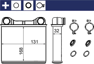 Produktbild von MAHLE AH 238 000S Wärmetauscher Innenraumheizung Kühler passend für MERCEDES-BENZ R-Klasse (W251, V251) GL (X164)