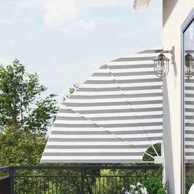 Image de Parasol durable balcon Anthracite et blanc 160 x 160 cm Tissu - Parasols Octo6287055 1parcel
