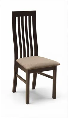 Zdjęcie produktu dla Elegancki, brązowy krzesło z litego drewna, z tapicerowanym siedziskiem obitym tkaniną