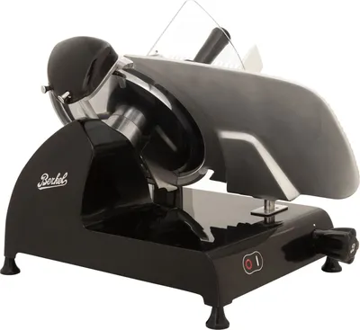 A black Berkel Red Line 300 Aufschnittmaschine (slicer) is shown against a white background.