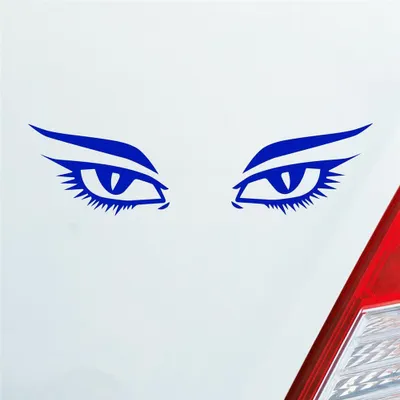 Produktbild von Auto Aufkleber Augen Frau Sexy Eyes Tuning 15x4 cm Dunkelblau Sticker Heckscheibenaufkleber