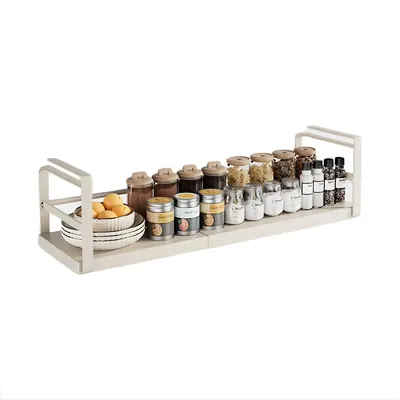 Produktbild von Hängender Schrank-Organizer – Ausziehbarer Metall-Aufbewahrungskorb 45–63 cm – Unter-Regal Organizer für Küche, Vorratsschrank & Büro – Platzsparend