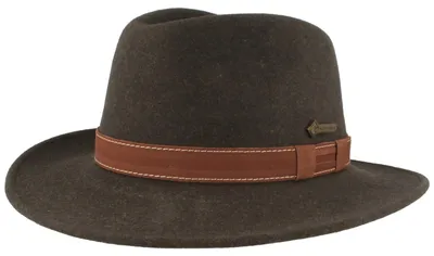 Produktbild von Scippis Outdoor Filzhut Paxton aus Wolle mit Leder-Garnitur, grau, Gr. M