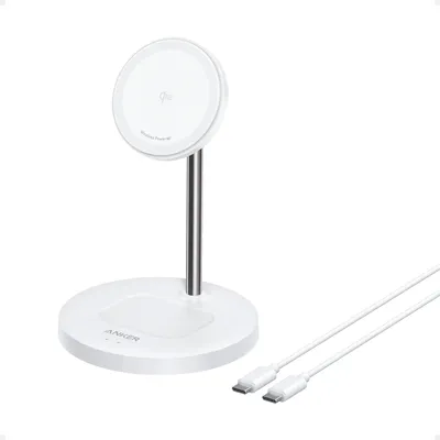 Produktbild von Anker MagGo Wireless Ladegerät (2-in-1 Ständer) Weiß