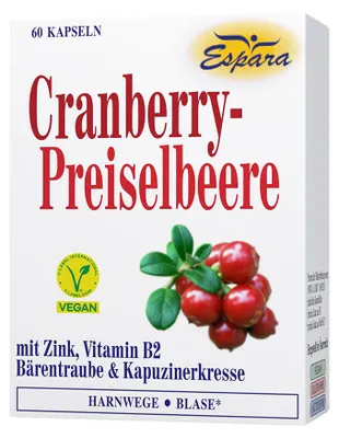 Obrázek produktu pro Espara Cranberry, kapsle, 60 kusů, doplněk stravy s brusinkami