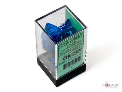 Image de Chessex - Gemini - 7 Die-Set - Blue-Blue/Light Blue