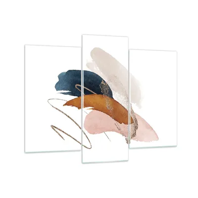Produktbild von Bilder auf glas - 3 Teile - Die Farben Abstraktion Stück - 130x100cm - Glasbilder - Wandbilder - Bilder - Wanddekoration aus Glas - Glas Bilder - Wandbild auf Glas - GCB130x100-5100