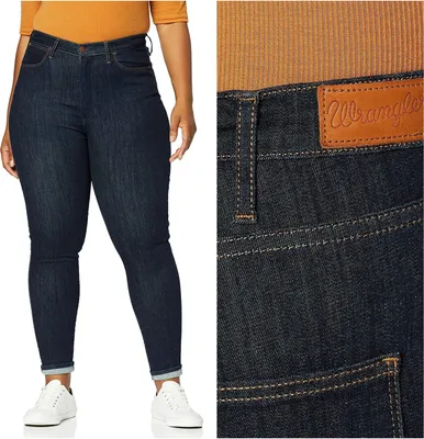 Produktbild von WRANGLER, Damen Jeanshose, Skinny fit, SKINNY PLUS, W42 L32, Blau, Jeans, baggyjeans, buggy
