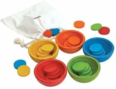 Obrázok produktu pre Drevené hračky PlanToys na triedenie a počítanie