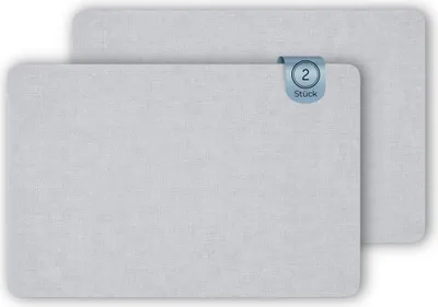 Imagen del producto de Juego de 2 escurreplatos, color gris-beige, de 40x60 cm