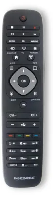 Image de Télécommande de remplacement pour téléviseur LCD Philips 242254990477 | 2422 549 90477