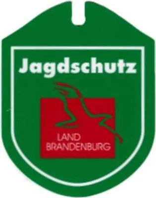 Produktbild von Einsatzschild Autoschild für Windschutzscheibe incl. Saugnapf - Jagdschutz - 308194 - incl. Wappen nach Wahl Color - Region Brandenburg