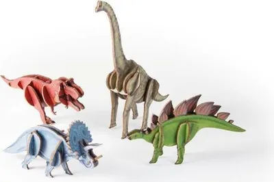 Produktbild von 3D Bastelset Dinosaurier für Kinder – Kreativ Spaß