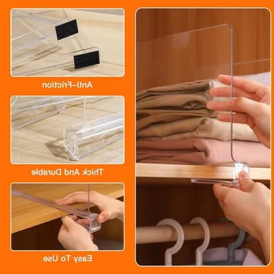Kastenorganisatoren - Raumordnung - Ohne Bohren - 6 Stück - Transparent