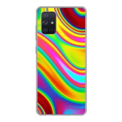 Produktbild von MuchoWow® Handyhülle Schutzhülle Hülle für Samsung Galaxy A51 Kunst - Wellen - Farben - Psychedelisch Silikon Softcase Handy Hülle - Schutzabdeckung