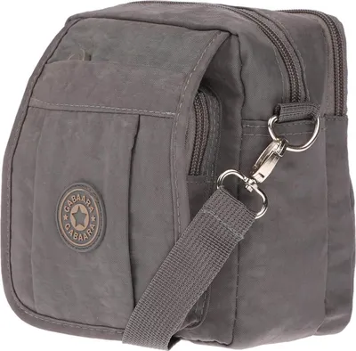 Produktbild von Kleine Damen Herren Umhängetasche Tasche Crossover Bag Nylon Schultertasche City Grau