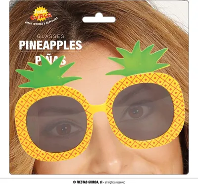 Produktbild von Hawaii Ananas Sommer Party Brille Tropisches Accessoire Für Kostüm Spaß, Farbe: Gelb