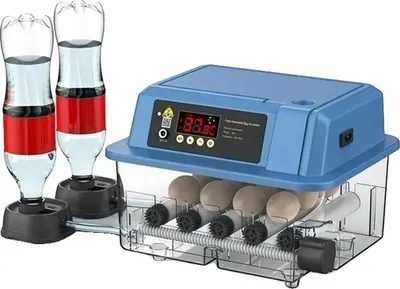 Zdjęcie produktu dla Automatyczny inkubator, regulowana taca, podwójne zasilanie, 12 jaj