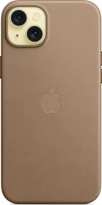 A back view of an iPhone 15 Plus case in beige.
