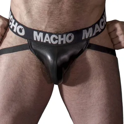 Produktbild von Macho - Mx25Nc Jock Schwarzes Leder S