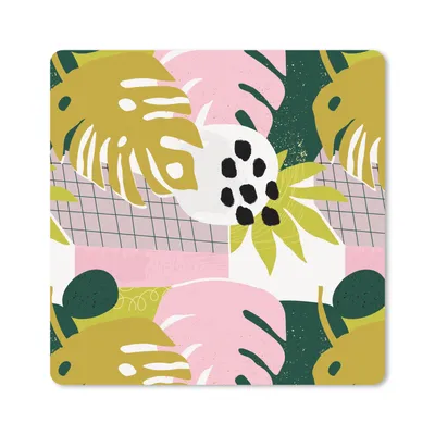 Produktbild von MuchoWow® Mauspad Mousepad Blätter - Tropische Pflanzen - Muster 30x30 cm - Mousepads - Maus Mat - Pad - Mausunterlage - Gaming