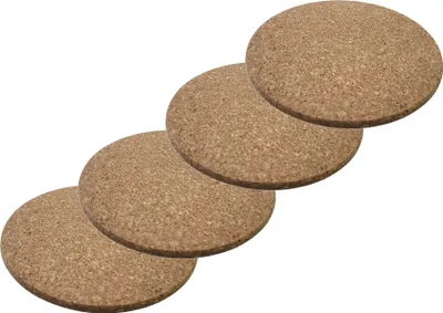 Produktbild von 4 x Korkuntersetzer Topfuntersetzer 19 cm Durchmesser 1 cm Höhe hitzeresistent