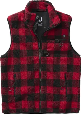 Produktbild von Brandit Teddyfleece Weste Größe L Farbe Rot/Schwarz