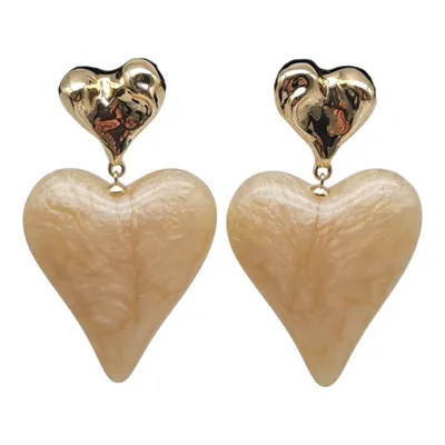 Produktbild von Ohrringe Ohrhänger "Color my Heart"  Beige Herz  Sweet7.Farbe:Beige