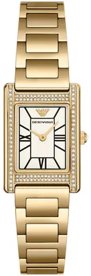 Image de La montre-bracelet pour femme EMPORIO ARMANI AR11659 en or est un accessoire de mode.