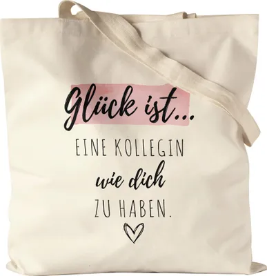 Produktbild von Glück Ist Eine Kollegin Wie Dich Zu Haben Jutebeutel Stoffbeutel Canvas Geschenk Danke Sagen Beste Kollegin