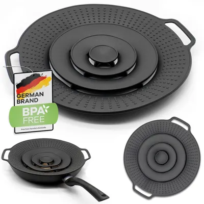 Imagen del producto de Protección contra el desbordamiento y protector anti-salpicaduras para ollas de silicona, diámetro de 15 a 25 cm