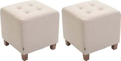 Produktbild von 2er Set Sitzhocker Pharao, antik-hell creme