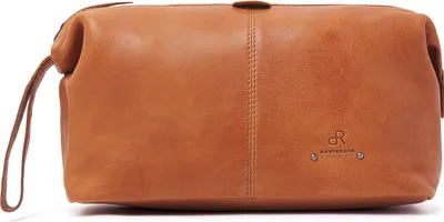 Produktbild von dR Amsterdam Kulturbeutel | Leder-Kulturbeutel |  Kulturtasche aus Leder | Reise-Kulturbeutel Tampa - 933628 Camel