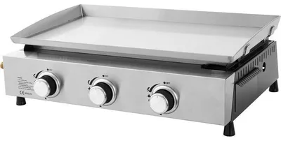 Obrázek produktu pro Plynová grilovací deska  Vařicí box  Faro  3 hořáky  Varná plocha: 61 x 35 cm  Ocelová mísa  Nerezová ocel