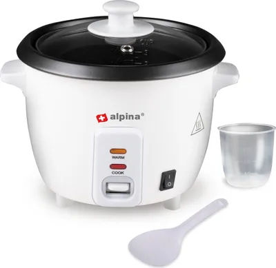 Produktbild von alpina Reiskocher 0,6 Liter - 1-2 Personen - 300 Watt - Aluminium Innentopf
