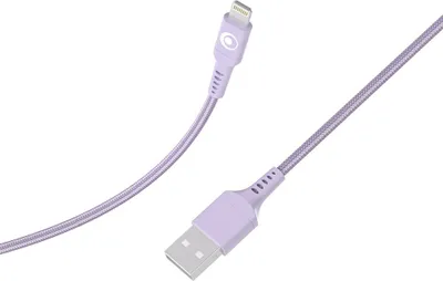 Image de Câble Tressé A/MFI 1.2m 2.4A/12W Violet Recycle