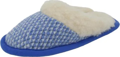Produktbild von Hausschuhe Pantoffeln aus Wolle - PAULA - Farbe: Blau | Schuhgröße: EUR 37/38