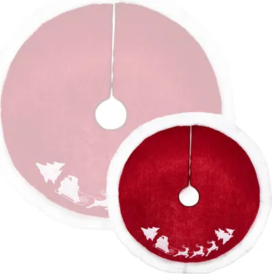 Produktbild von COM-FOUR® Premium Weihnachtsbaumdecke zum Schutz vor Tannennadeln - runde Christbaumdecke für den Lichterbaum - Unterlage mit Weihnachtsmotiv - für Geschenke und Dekoration