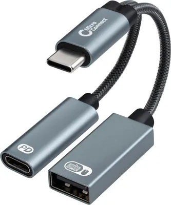 Produktbild von Microconnect MC-USBC-CFAF, 0,13 m, USB Typ-C, Stecker, Buchse, Gerade, Gerade