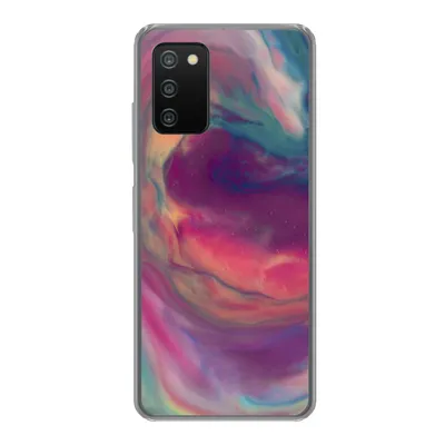 Produktbild von MuchoWow® Handyhülle Schutzhülle Hülle für Samsung Galaxy A03s Flüssig - Rosa - Türkis - Abstrakt Silikon Softcase Handy Hülle - Schutz