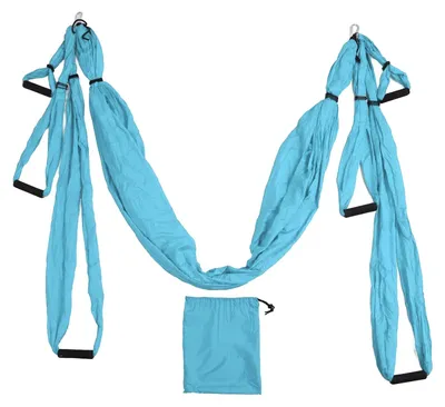 Produktbild von Hängematte mit Gestell - Aerial Yoga Schwingset - Aufbewahrungstasche - Verstellbare Länge
