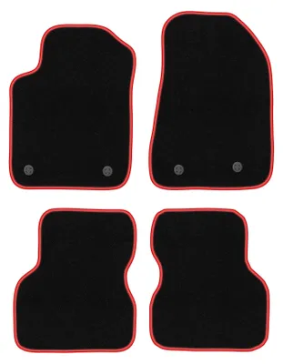 Obrázek produktu pro Velurové autokoberce pro: Alfa Romeo Giulietta 2010-2020 hatchback černo-červené