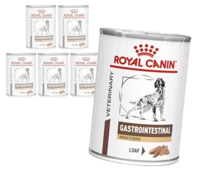 Produktbild von Royal Canin Veterinary VHN Hunde-Gastrointestinal High Fibre 6x410g Nassfutter Pastete für Hunde mit Verdauungsstörungen