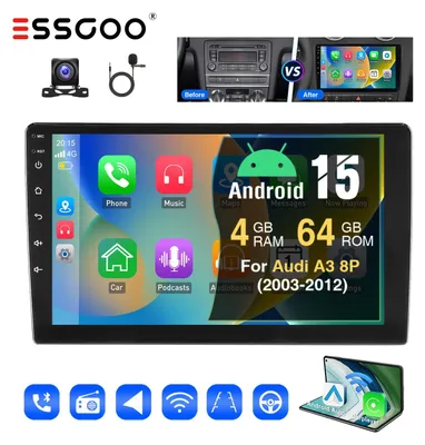 Produktbild von Autoradio – 9-Zoll IPS-Display, Android-Multimediasystem mit CAN-Bus, Mikrofon und Kamera