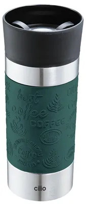 Produktbild von Cilio Isoliertrinkbecher VIAGGIO 360 ml dunkelgrün 546293 4017166546293